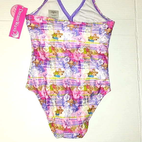 ☆NWT☆Cute Girls DREAM WAVE UPF 50+ Pink/Purple Plaid 2011 modest Swimsuit☆Sz 7/8 - Picture 4 of 13